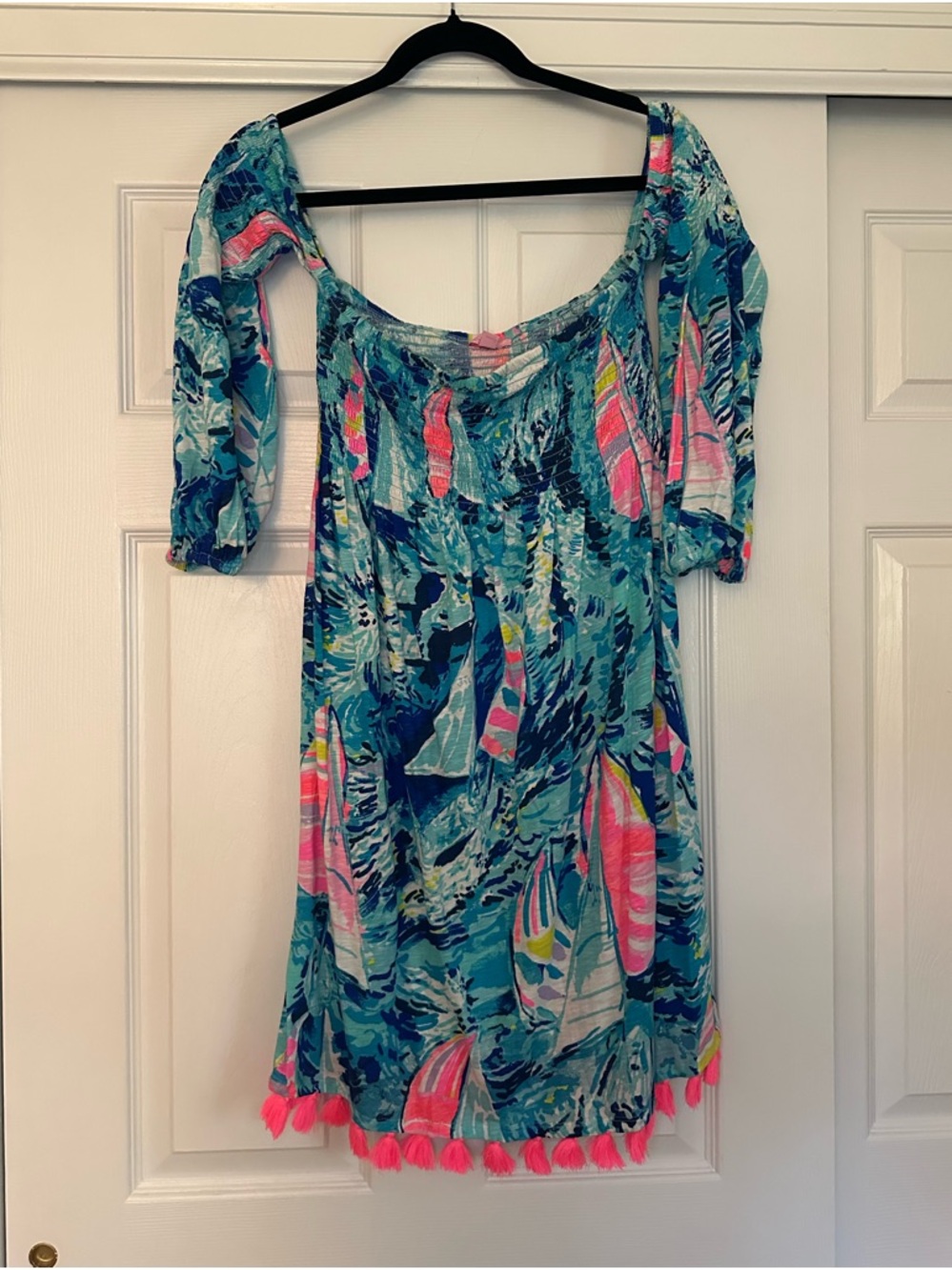 Lilly Pulitzer trina beach mini dress off the shoulder